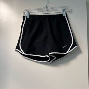 Nike Women's Black and White Athletic Shorts
